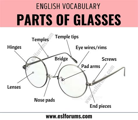 óculos em inglês